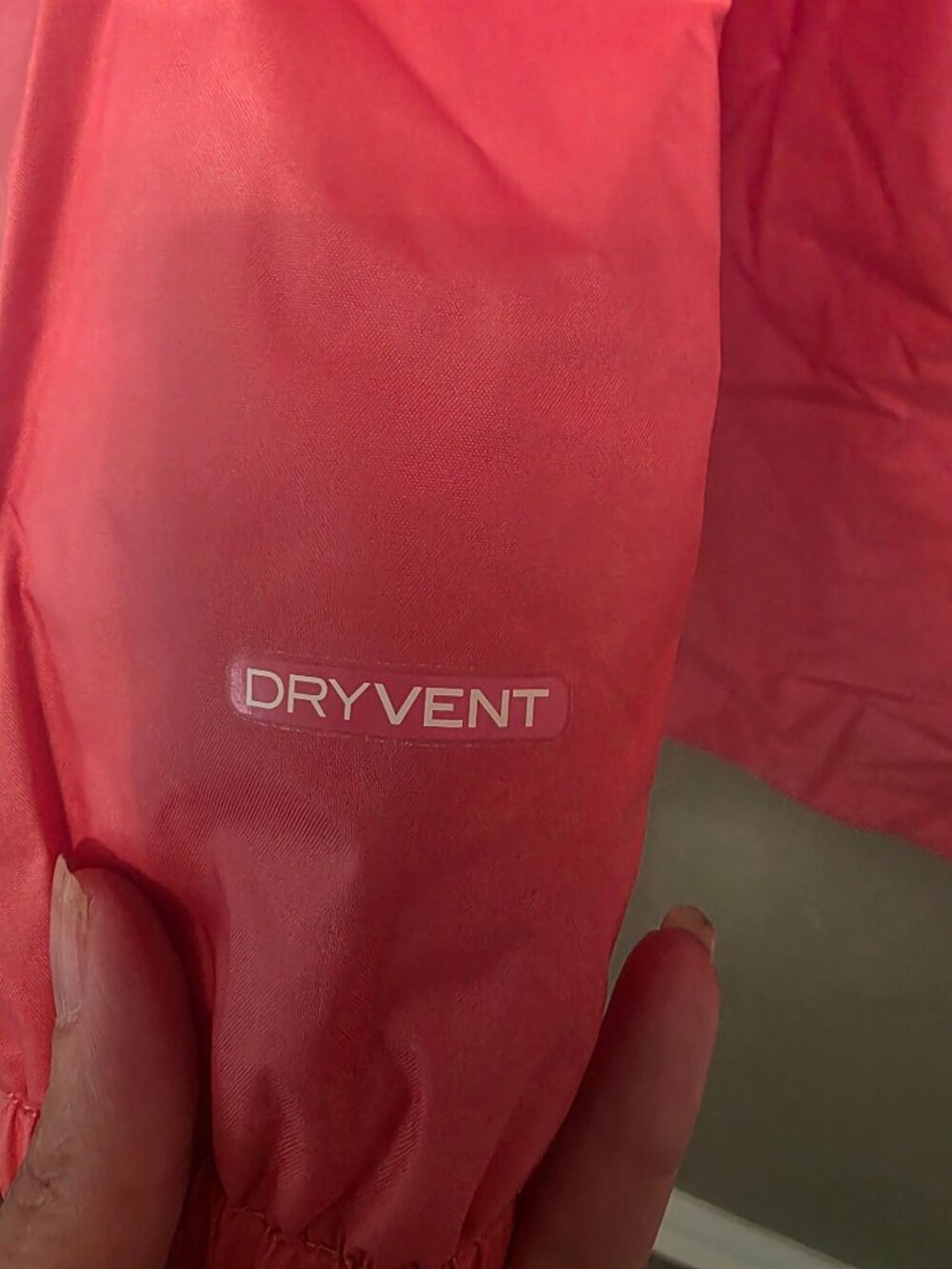 The North Face Girls Pink Dryvent Hooded Windbreaker Rain Jacket 10 12 - EUC - Picture 4 of 5